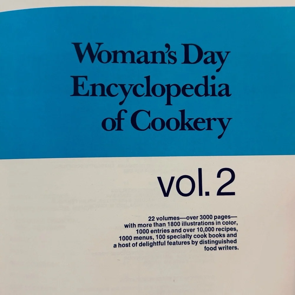 Woman's Day 1979 Encyclopedia of Cookery Cookbook. Volume 2. Vintage. 11”x9”